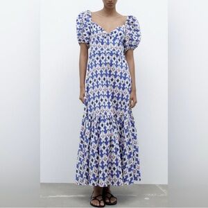 NWT Zara Printed Midi/Maxi Dress